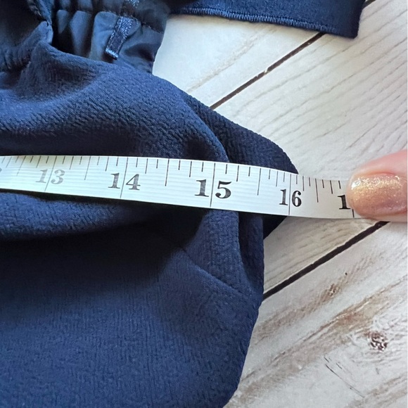 EUC Trina Turk Navy Off the Shoulder Jumpsuit size 0 - Picture 8 of 10